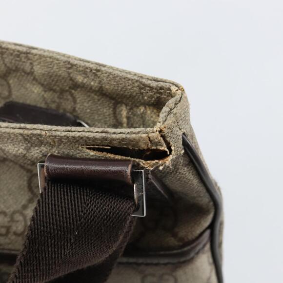 GUCCI GG Supreme Shoulder Bag PVC Beige Silver 141626 Auth BA6168 - Picture 10 of 16